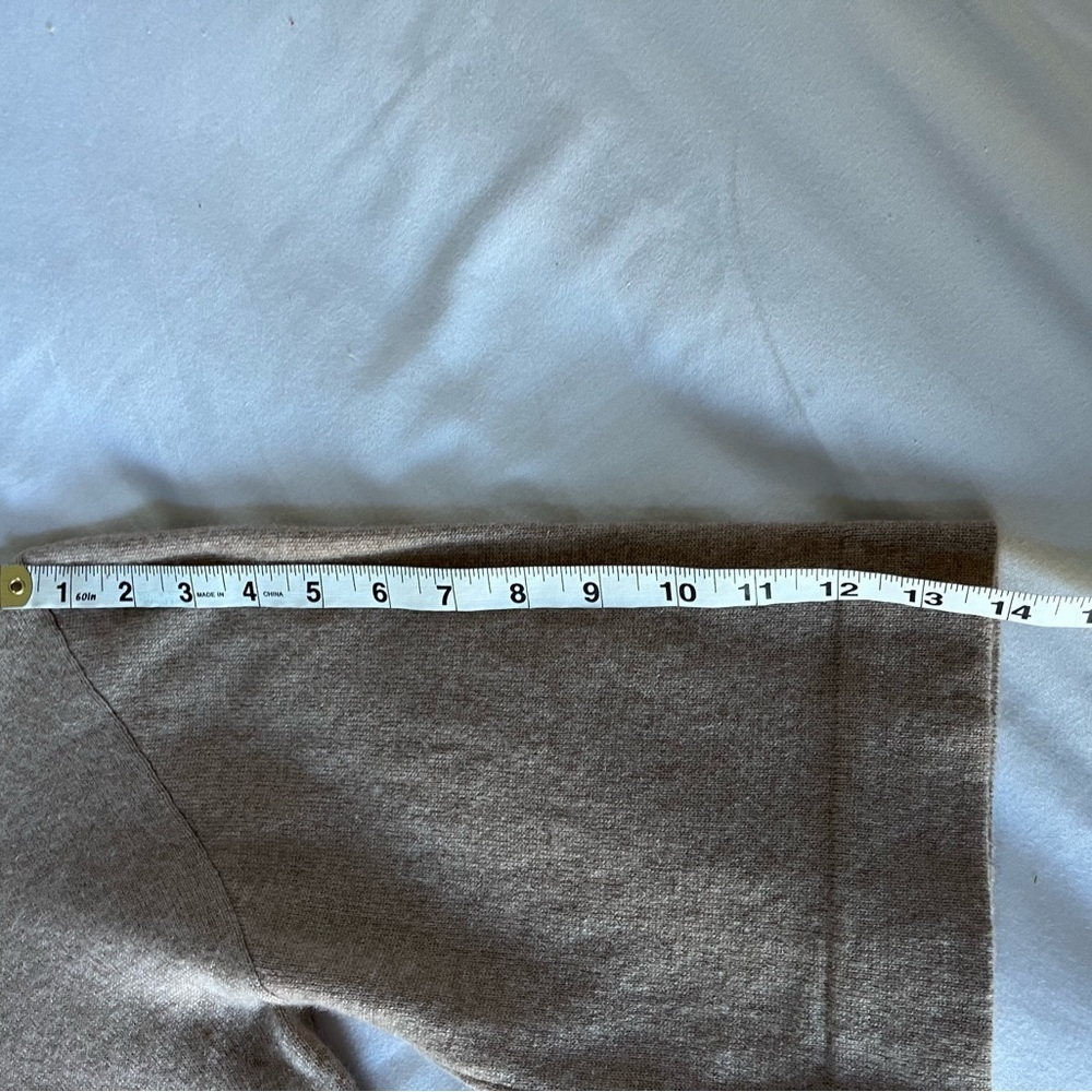 Cullen Beige Cashmere Midi Sweater Dress Bell sleeves women’s size Medium GUC. - Picture 10 of 11